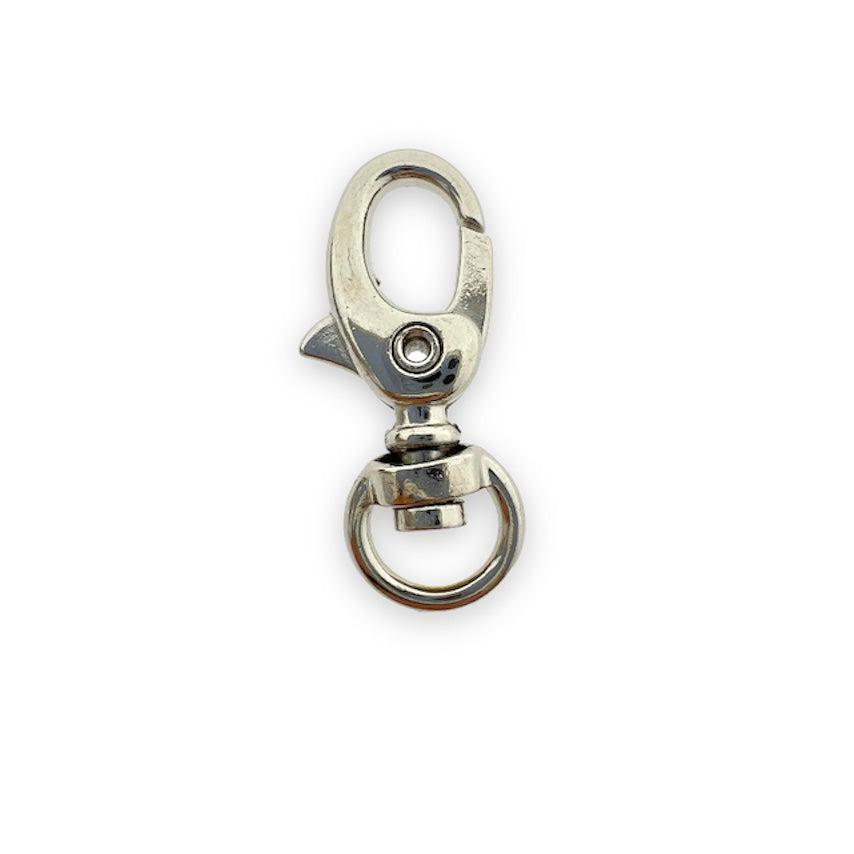 Sleutelhanger met ring zilver 33x14x6mm-sluitingen-Kraaltjes van Renate