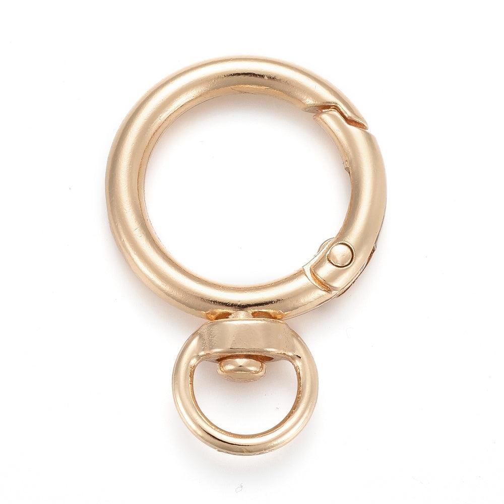 Sleutelhanger ring 40mm goud- per stuk-bedels-Kraaltjes van Renate
