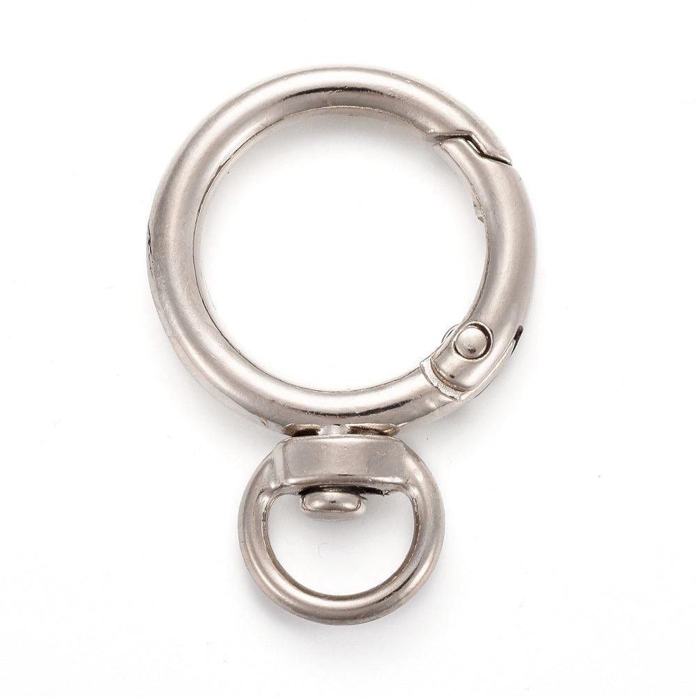 Sleutelhanger ring 40mm zilver- per stuk-bedels-Kraaltjes van Renate