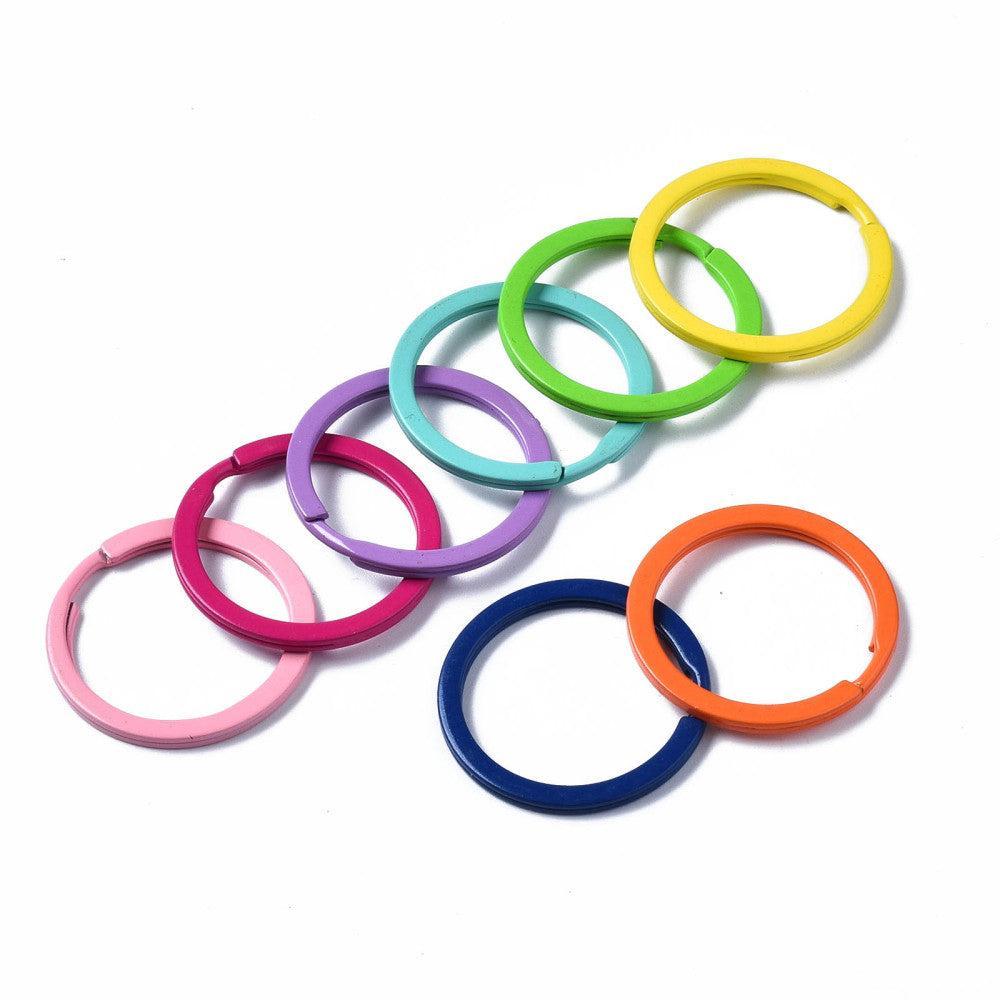 Sleutelhanger ring gekleurd 30mm - per stuk-Kralen-Kraaltjes van Renate