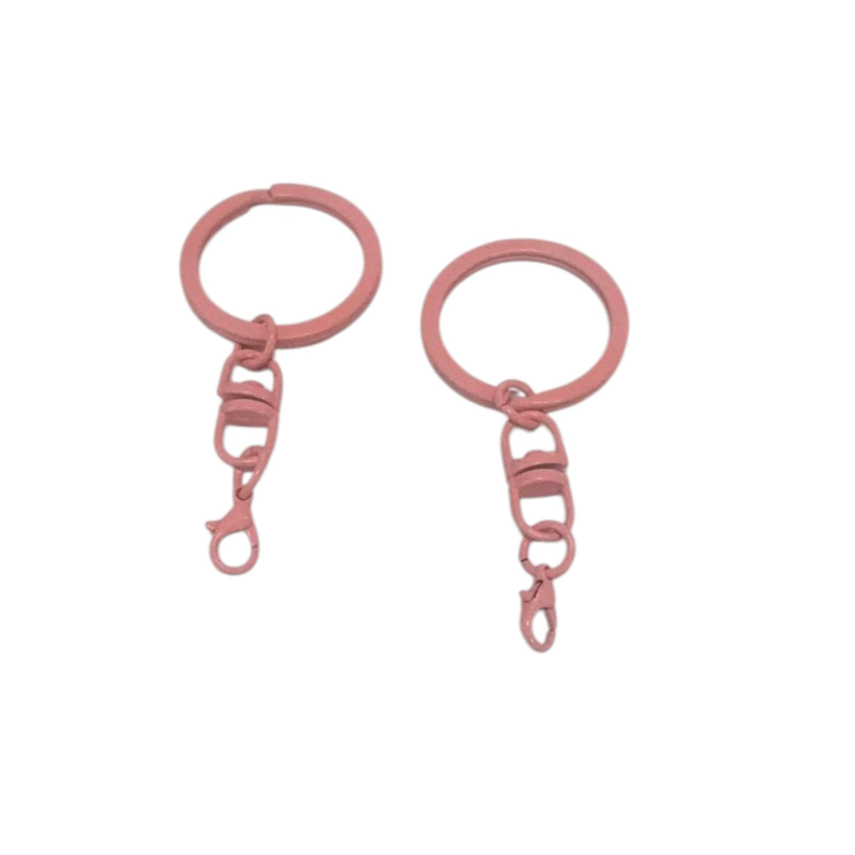 Sleutelhanger ring kettinkje roze 66,5mm - per stuk-Kralen-Kraaltjes van Renate