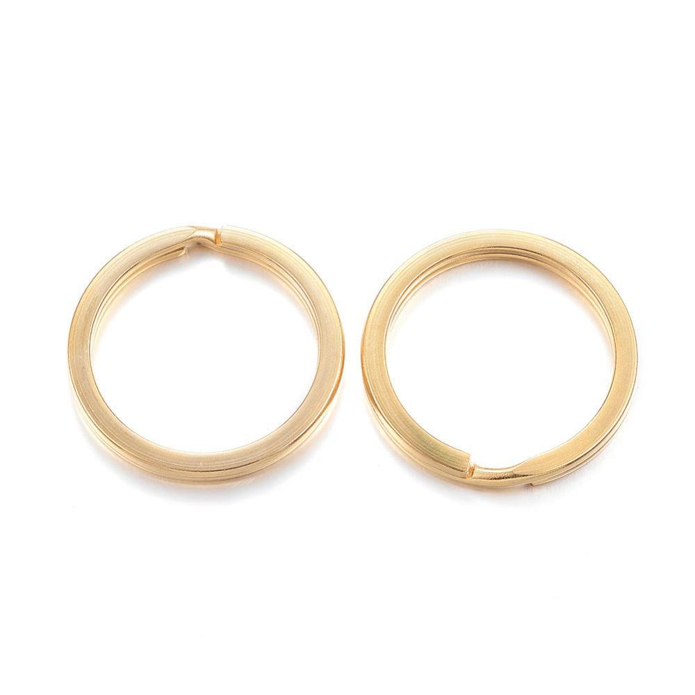 Sleutelhanger rond Goud 28mm - per stuk-Kralen-Kraaltjes van Renate