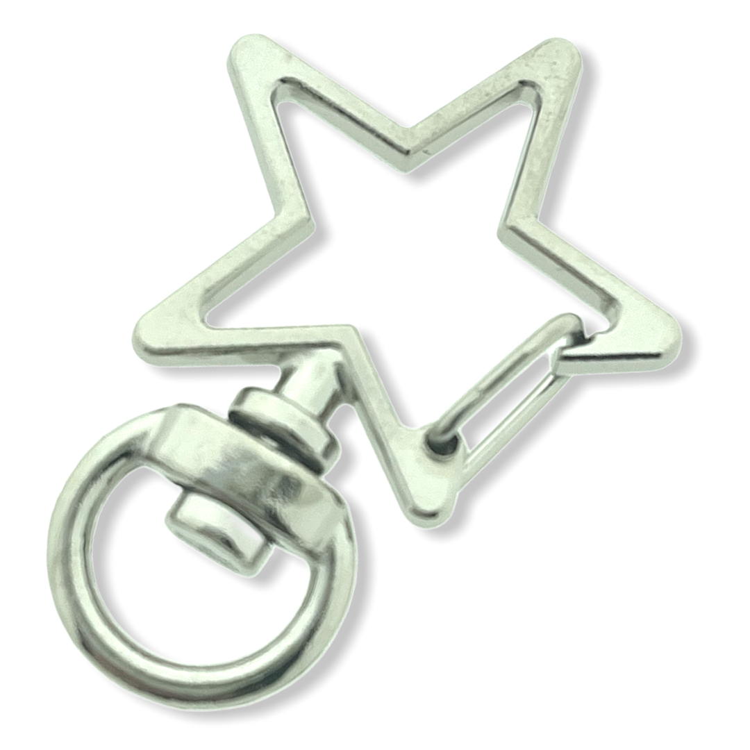 Sleutelhanger ster Zilver 35x24mm-Kraaltjes van Renate