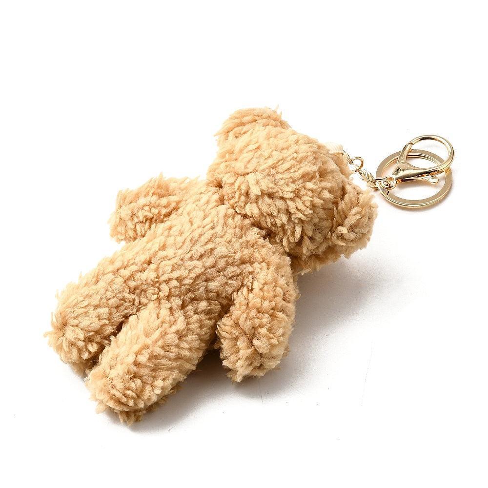 Sleutelhanger teddybeer goud 20cm- per stuk-Kralen-Kraaltjes van Renate