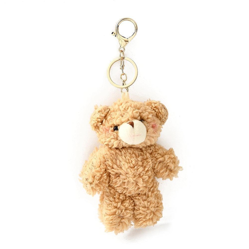 Sleutelhanger teddybeer goud 20cm- per stuk-Kralen-Kraaltjes van Renate