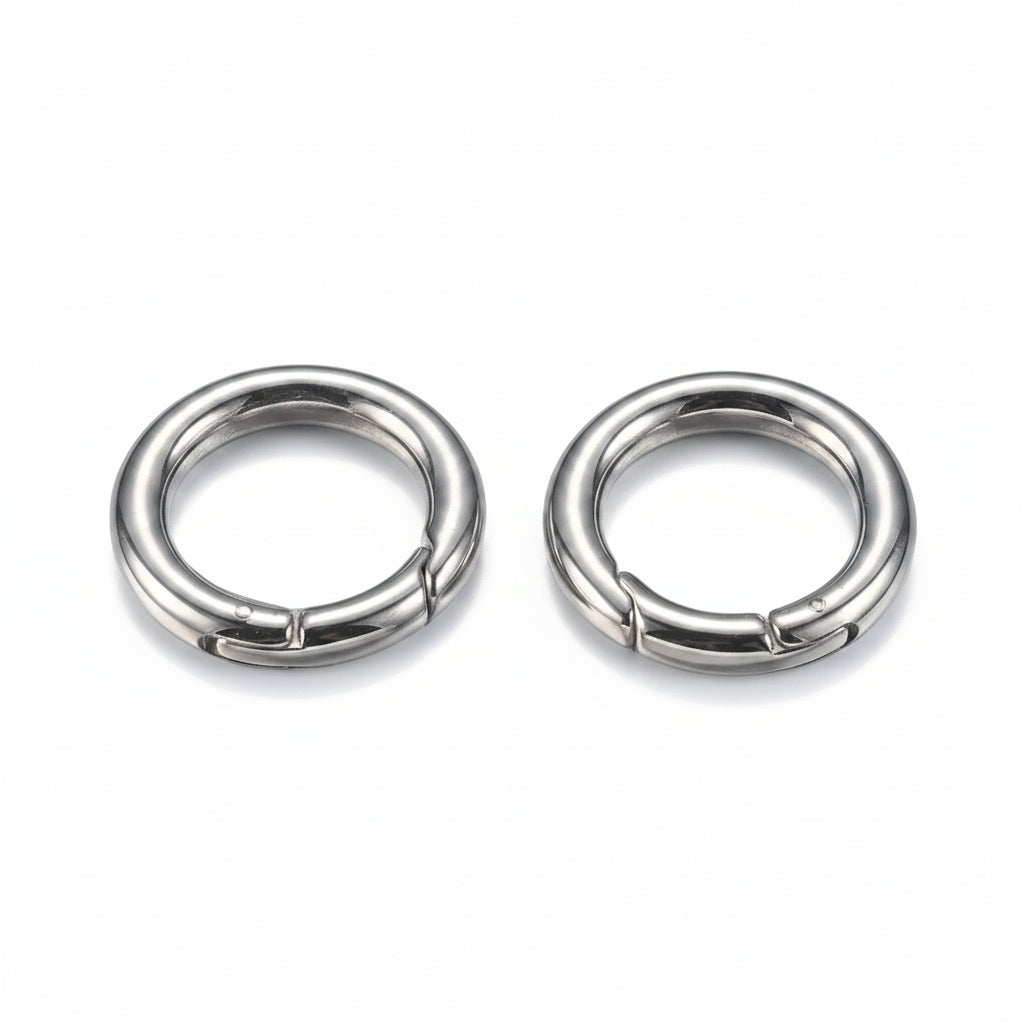 Sleutelring Veersluiting RVS Zilver 24mm - per stuk (kopie)-Onderdelen-Kraaltjes van Renate