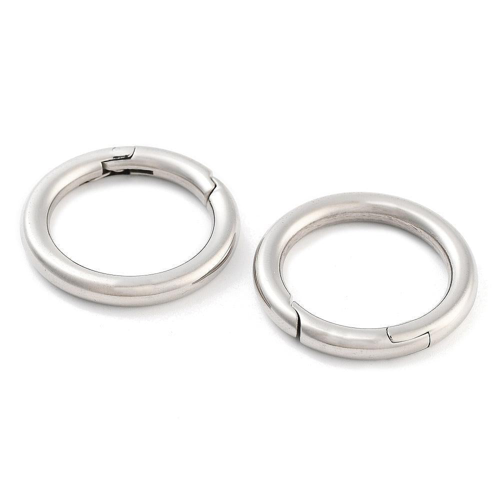Sleutelring Veersluiting RVS Zilver 28mm - per stuk (kopie)-Onderdelen-Kraaltjes van Renate