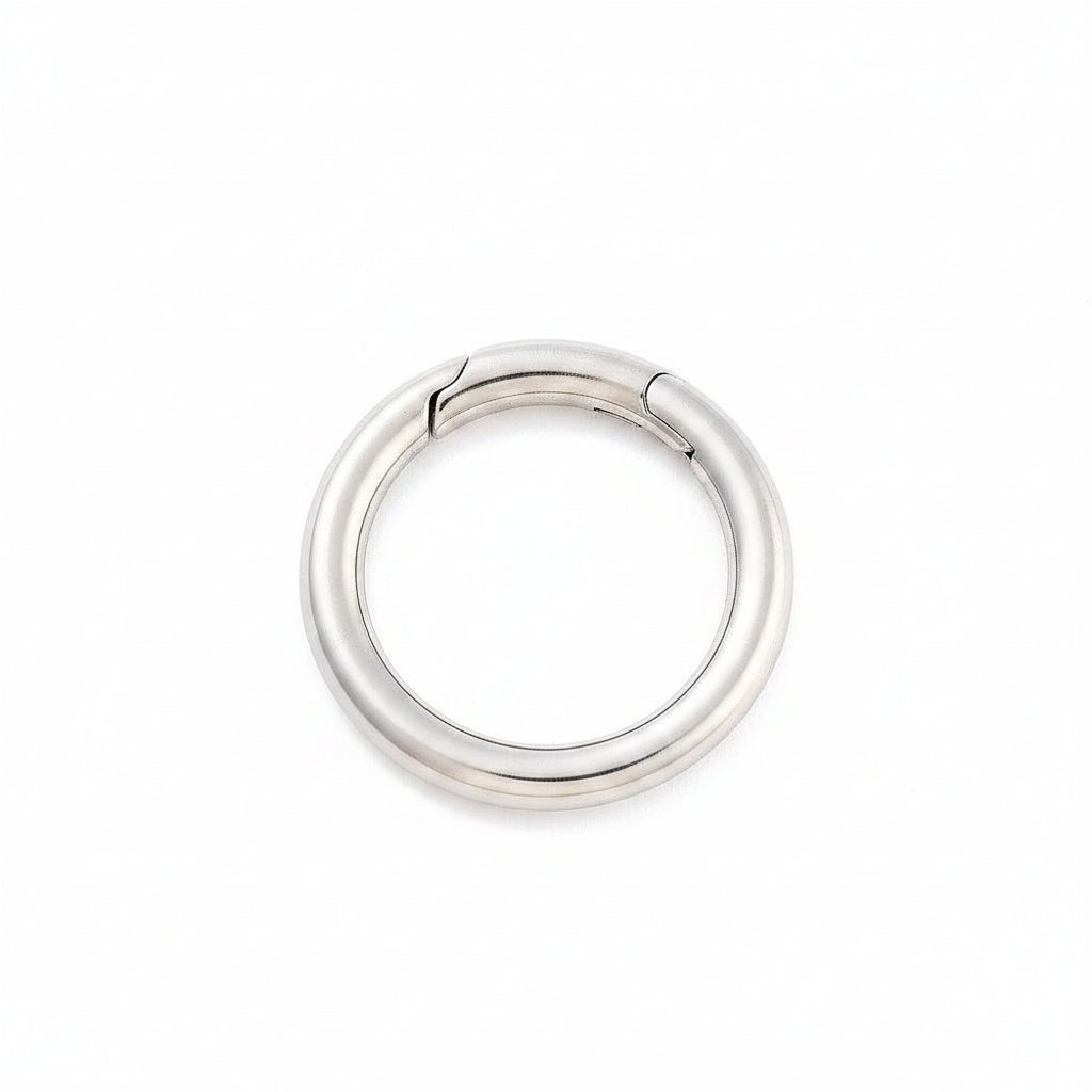 Sleutelring Veersluiting RVS Zilver 28mm - per stuk (kopie)-Onderdelen-Kraaltjes van Renate