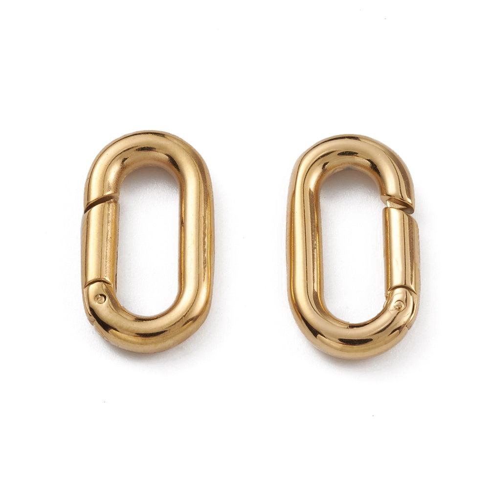 Slot ovaal 18K goud 19x10mm- per stuk-bedels-Kraaltjes van Renate