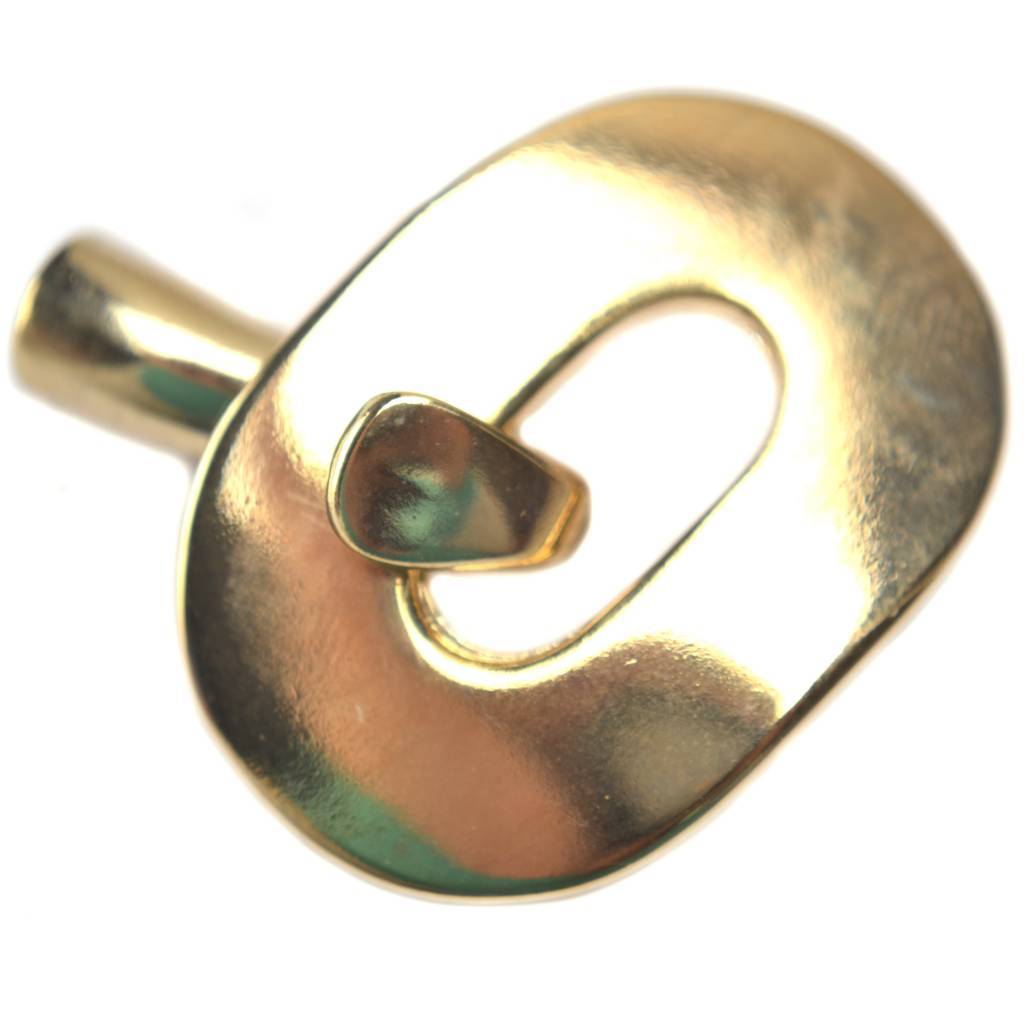 Sluiting Ø10x2,5mm/6mm goud DQ 40x28mm-Kraaltjes van Renate