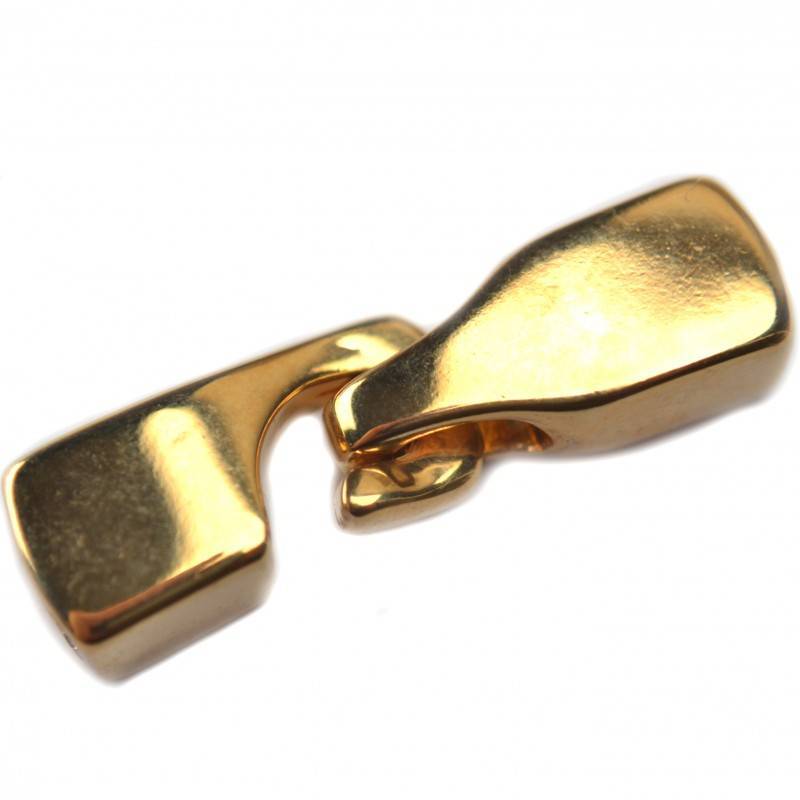 Sluiting Ø6x2.5mm metaal goud DQ 29x7mm-Kraaltjes van Renate