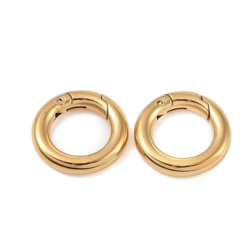 Sleutelhanger Rond Goud 18x3,5mm - Per Stuk-Kralen-Kraaltjes van Renate