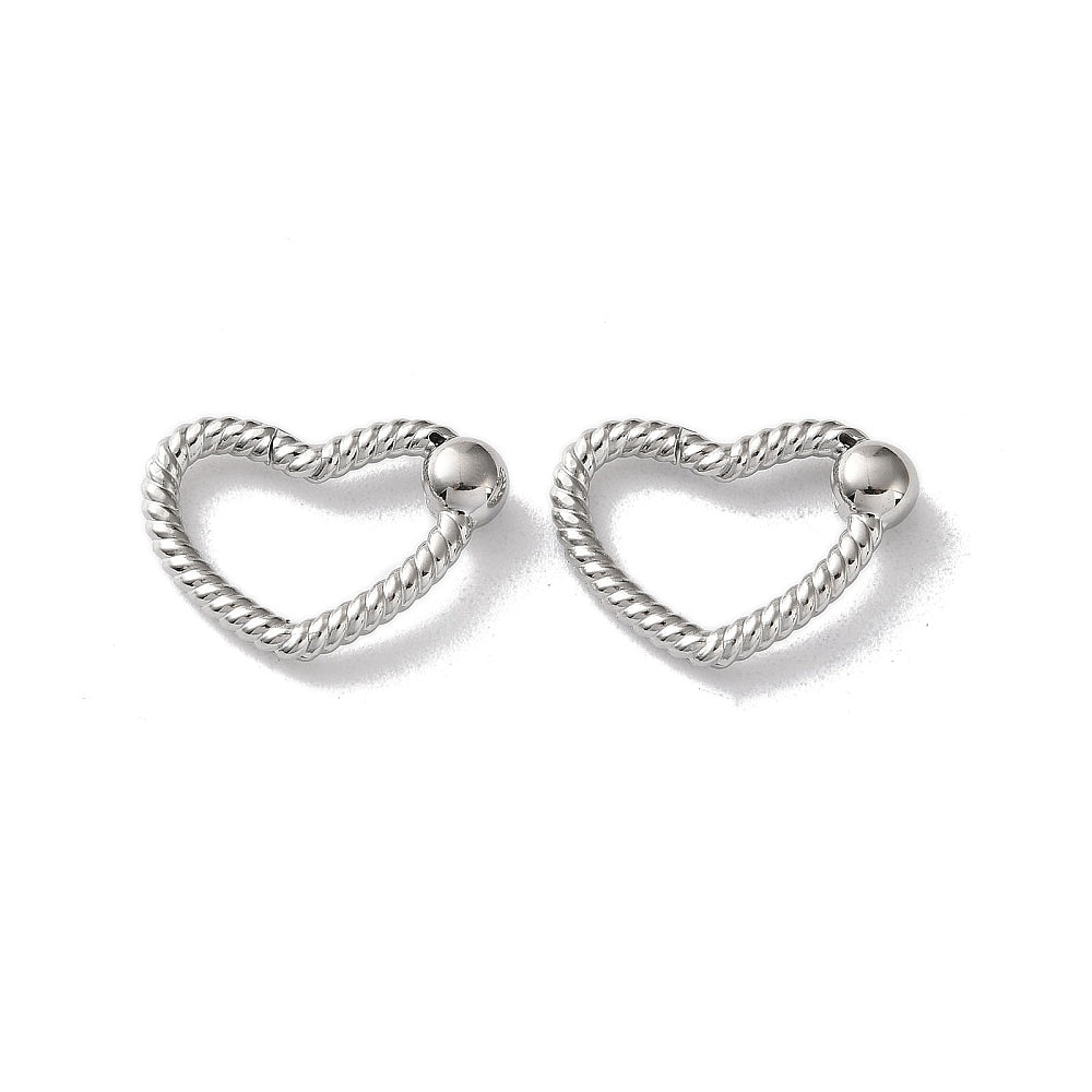 Sluiting Zilver Hart 16x22mm - per stuk-sluitingen-Kraaltjes van Renate