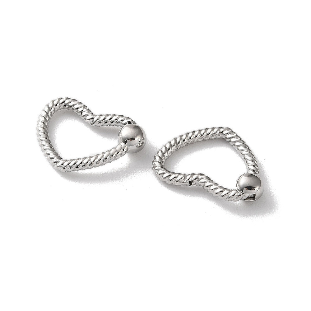 Sluiting Zilver Hart 16x22mm - per stuk-sluitingen-Kraaltjes van Renate