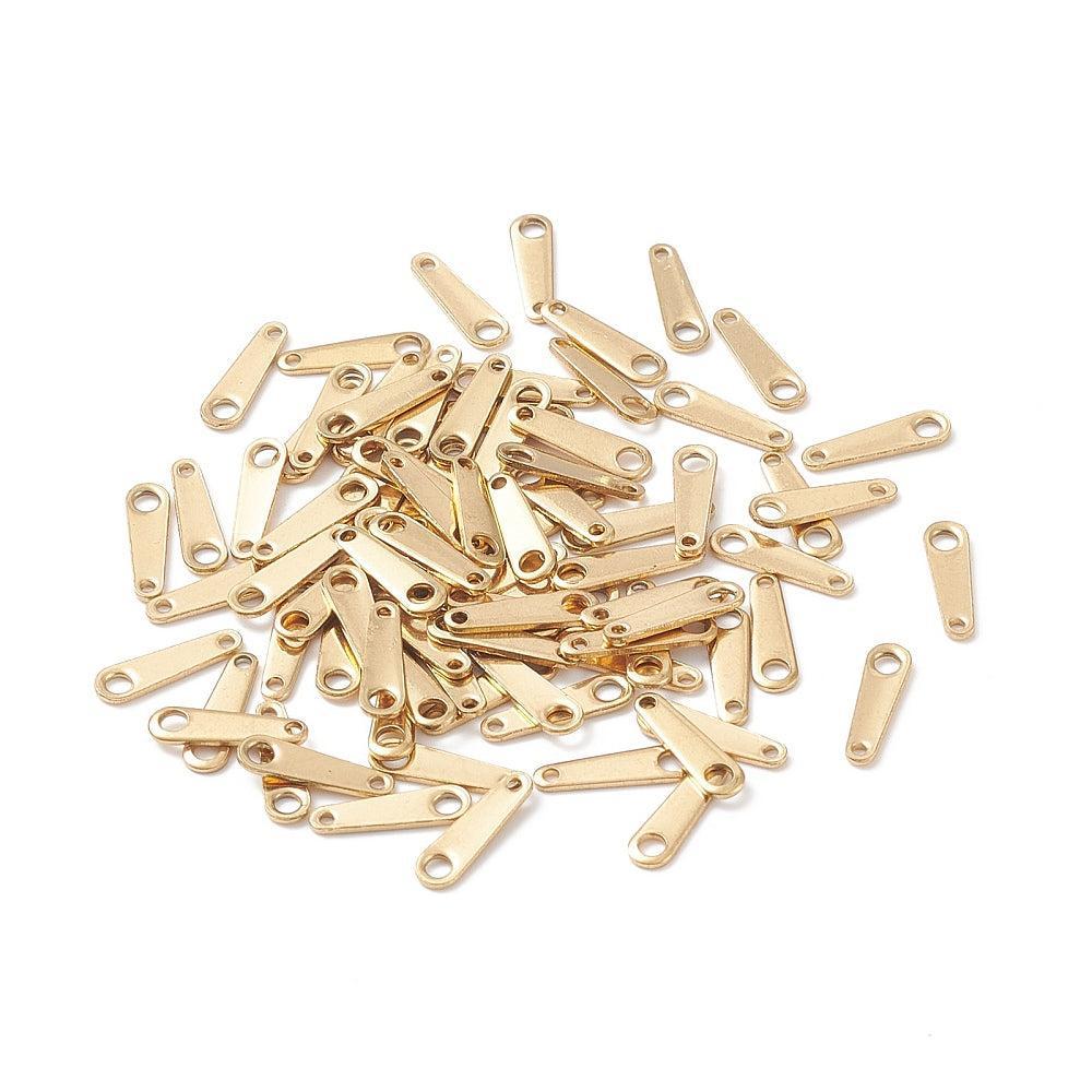 Sluiting connector Goud 10x3mm - per stuk-Onderdelen-Kraaltjes van Renate
