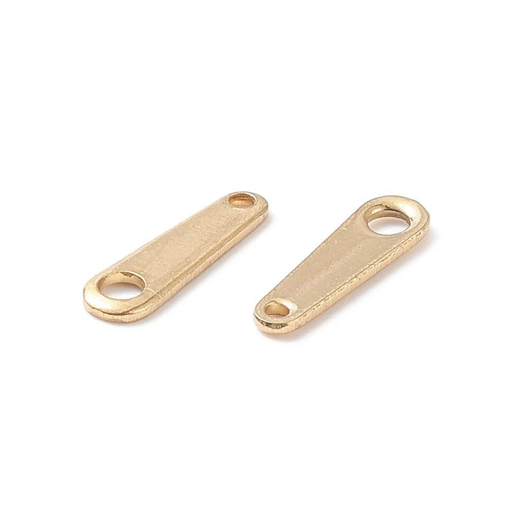 Sluiting connector Goud 10x3mm - per stuk-Onderdelen-Kraaltjes van Renate