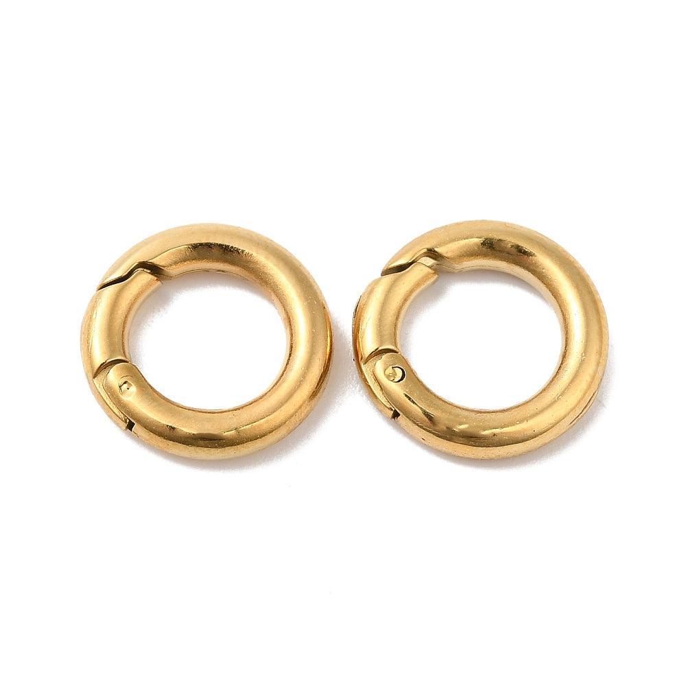 Sleutelhanger Rond Goud 12x2mm - Per Stuk-Kralen-Kraaltjes van Renate