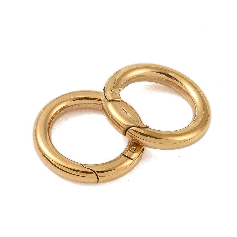 Sleutelhanger Rond Goud 24x4mm - Per Stuk-Kralen-Kraaltjes van Renate