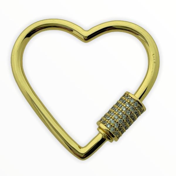 Sluiting zirkonia hart goud 29x31mm-Kraaltjes van Renate