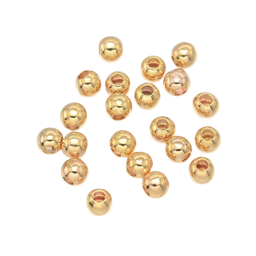 Spacer Kraal Brass Premium 18k Goud 2.5mm - 50 stuks-Kralen-Kraaltjes van Renate