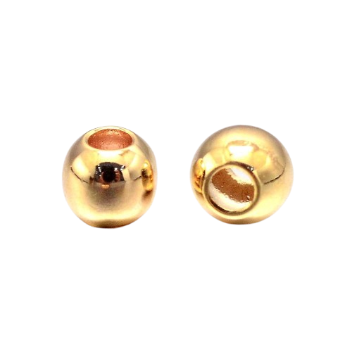 Spacer Kraal Brass Premium 18k Goud 2.5mm - 50 stuks-Kralen-Kraaltjes van Renate
