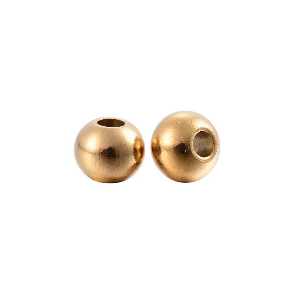Spacer Kraal Premium RVS Rond Goud 6mm - per stuk-Kralen-Kraaltjes van Renate