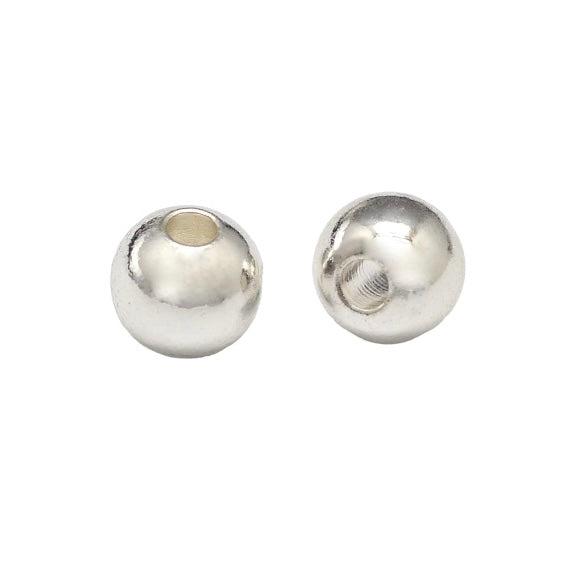 Spacer beads zilver 4mm - 10 stuks-bedels-Kraaltjes van Renate