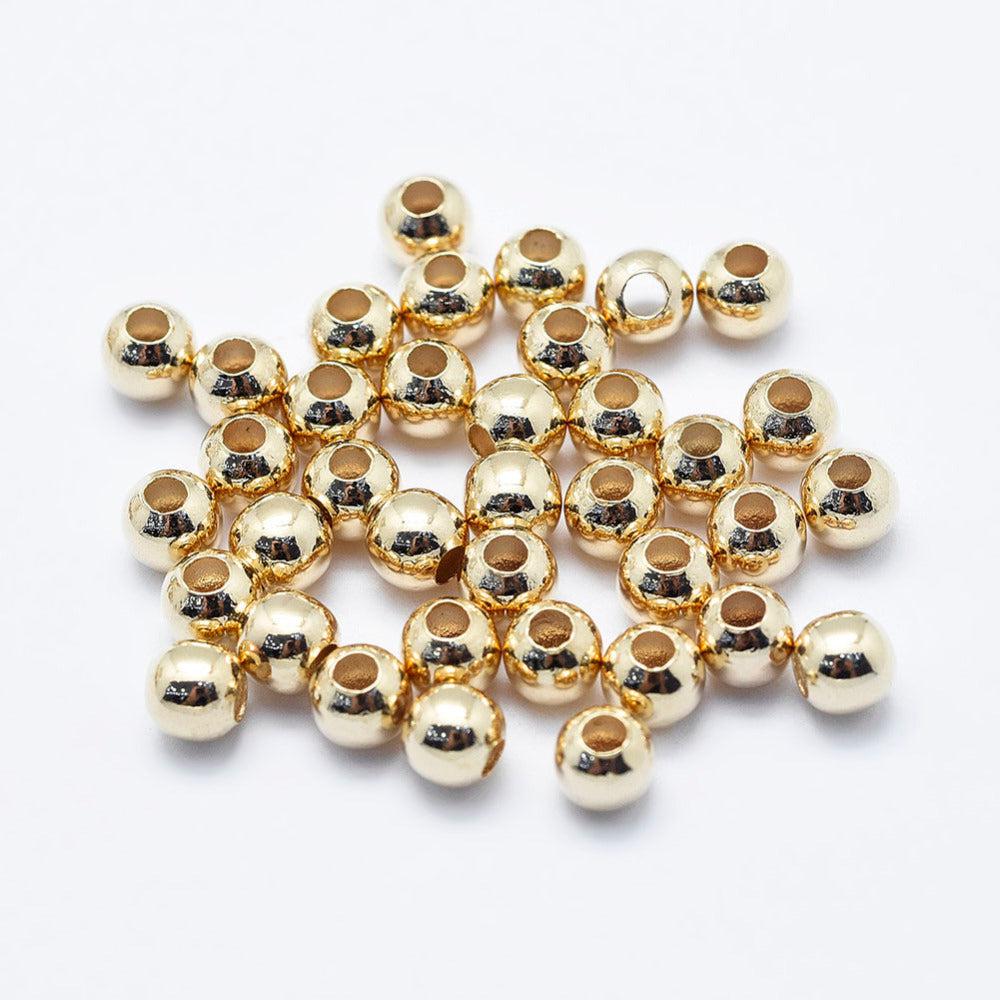 Spacer kraal Long-Lasting goud 4mm - 15 stuks-bedels-Kraaltjes van Renate