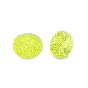 Sparkling Beads rondel 10mm Licht groen - per stuk-Kralen-Kraaltjes van Renate