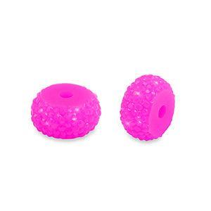 Sparkling Beads rondel 10mm Magenta - per stuk-Kralen-Kraaltjes van Renate