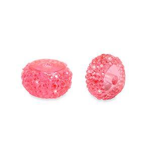 Sparkling Beads rondel 10mm Pink - per stuk-Kralen-Kraaltjes van Renate