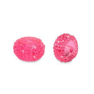 Sparkling Beads rondel 12mm Pink - Per Stuk-Kralen-Kraaltjes van Renate