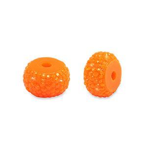 Sparkling Beads rondel 6mm Neon Oranje - per stuk-Kralen-Kraaltjes van Renate
