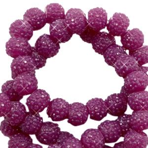 Sparkling beads Butterfly purple 8mm - 10 stuks-Kraaltjes van Renate