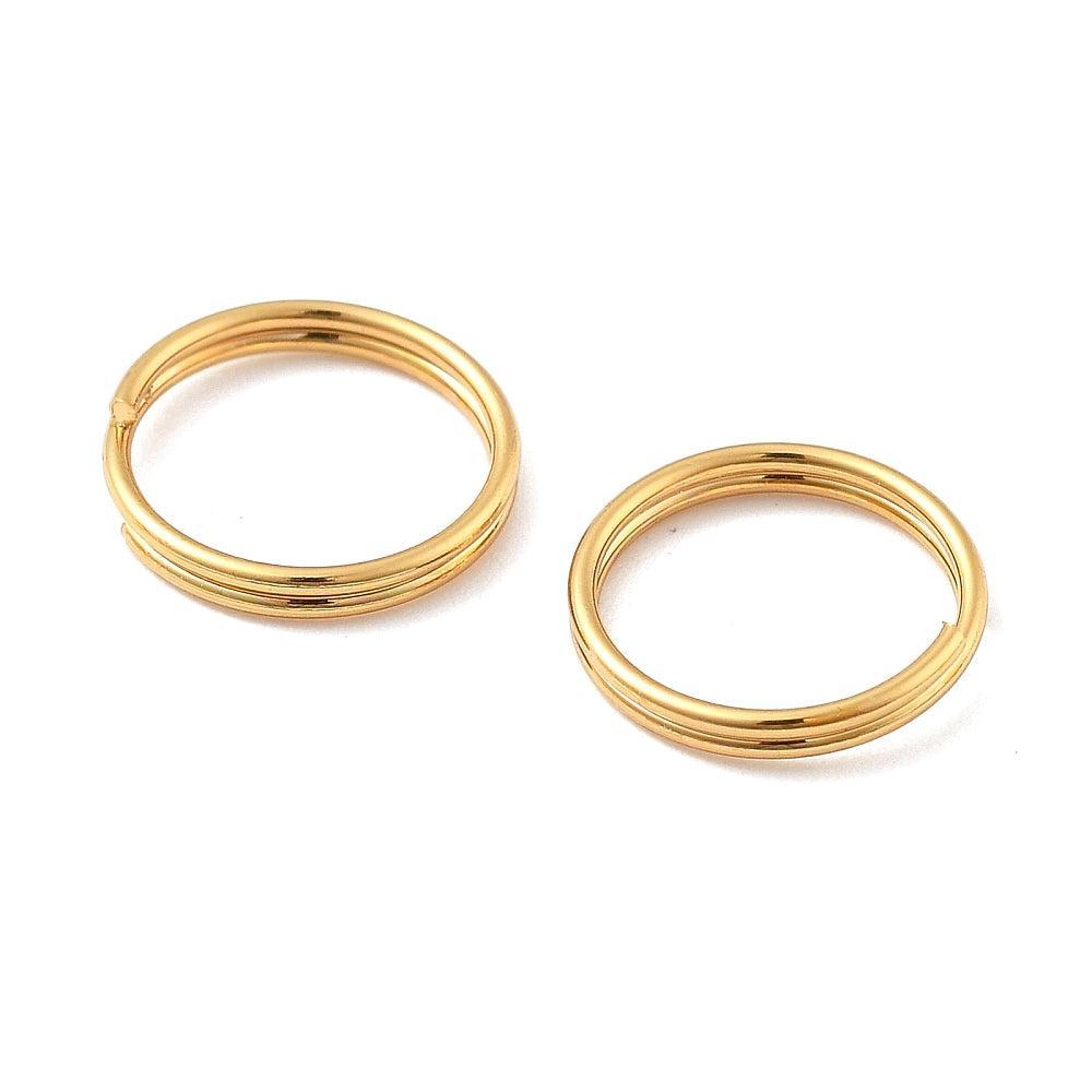 RVS Splitring Ion Plating Goud 10mm - per stuk (kopie)-Onderdelen-Kraaltjes van Renate