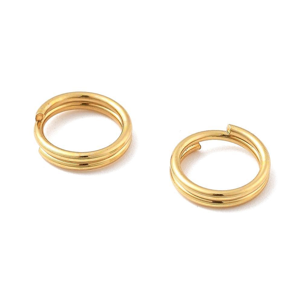 Splitring RVS Ion Plating Goud 6mm - per stuk-Sluitingen-Kraaltjes van Renate