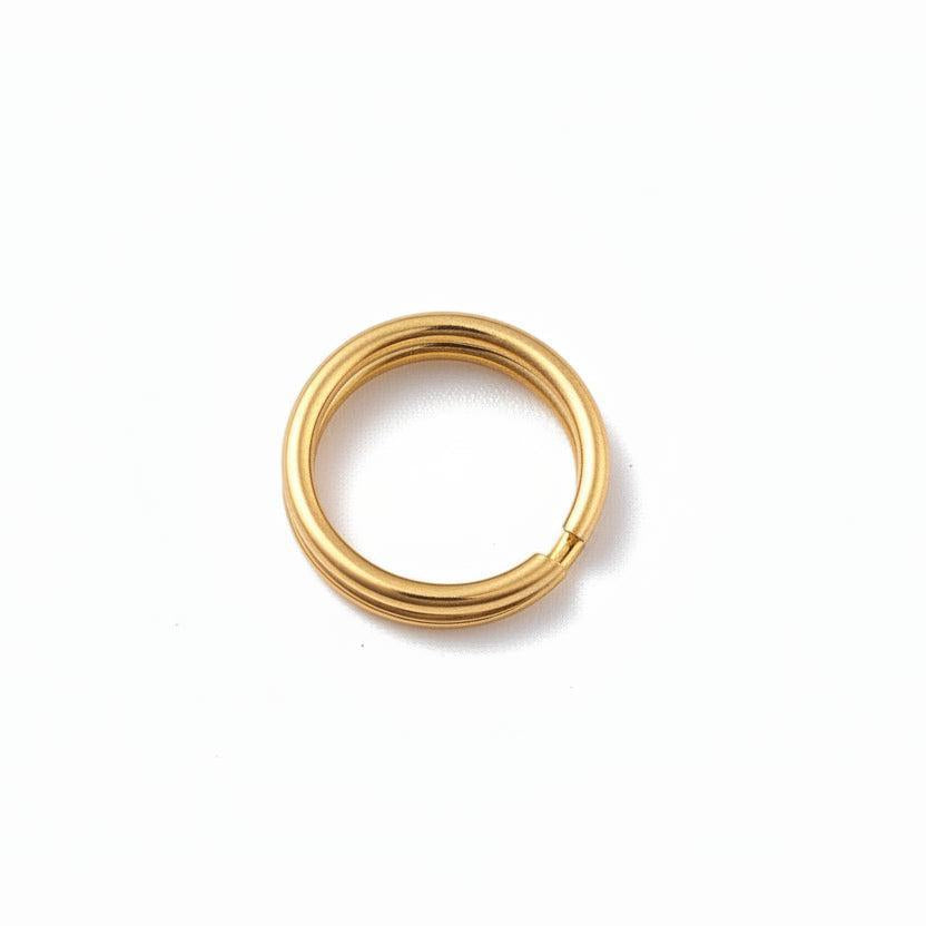 Splitring RVS Ion Plating Goud 7mm - per stuk-Sluitingen-Kraaltjes van Renate