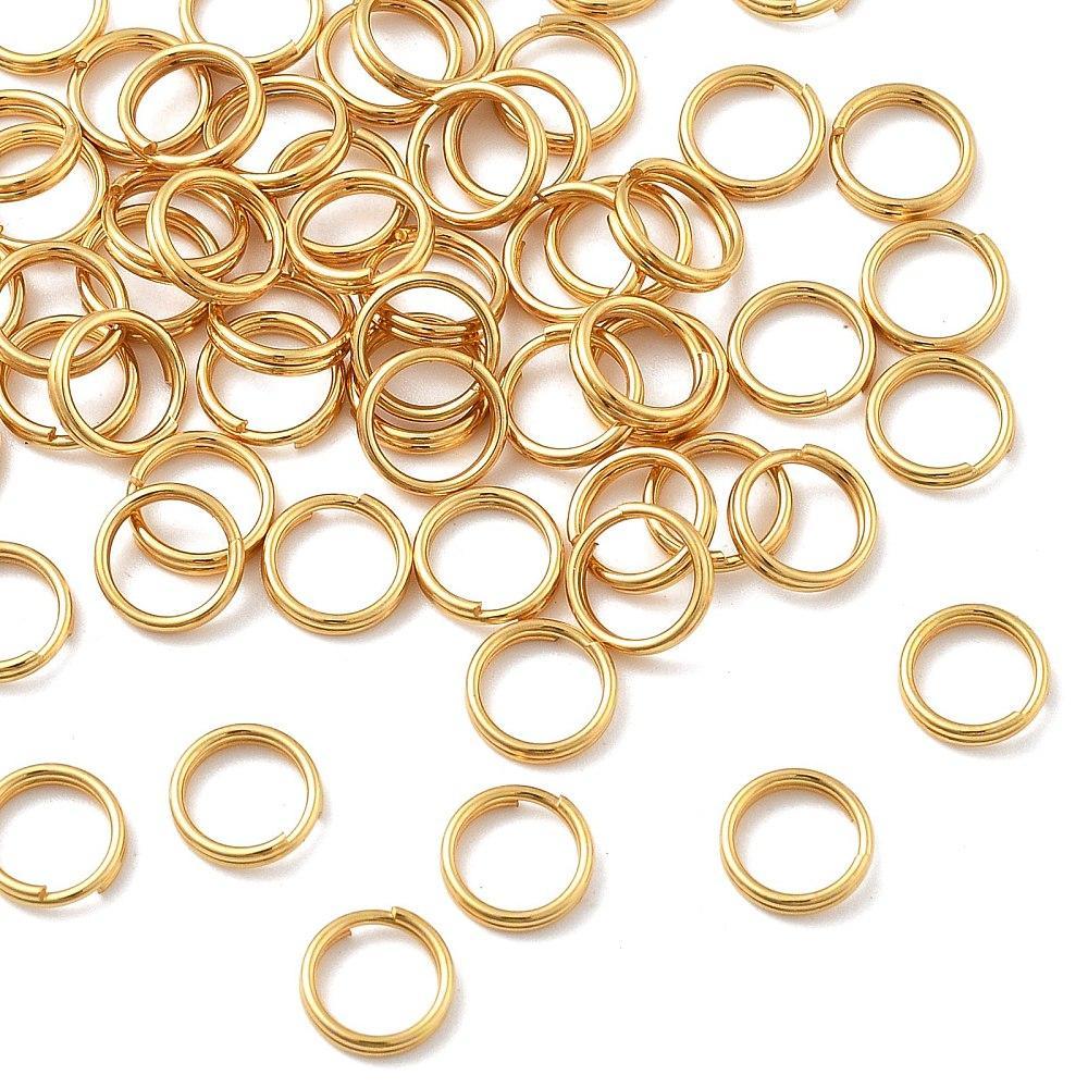 Splitring RVS Ion Plating Goud 6mm - per stuk-Sluitingen-Kraaltjes van Renate