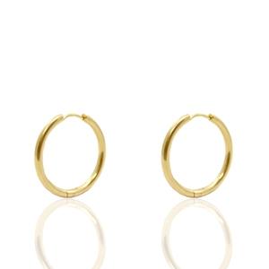 Stainless steel oorbellen creolen 15mm Goud - per paar-Kraaltjes van Renate