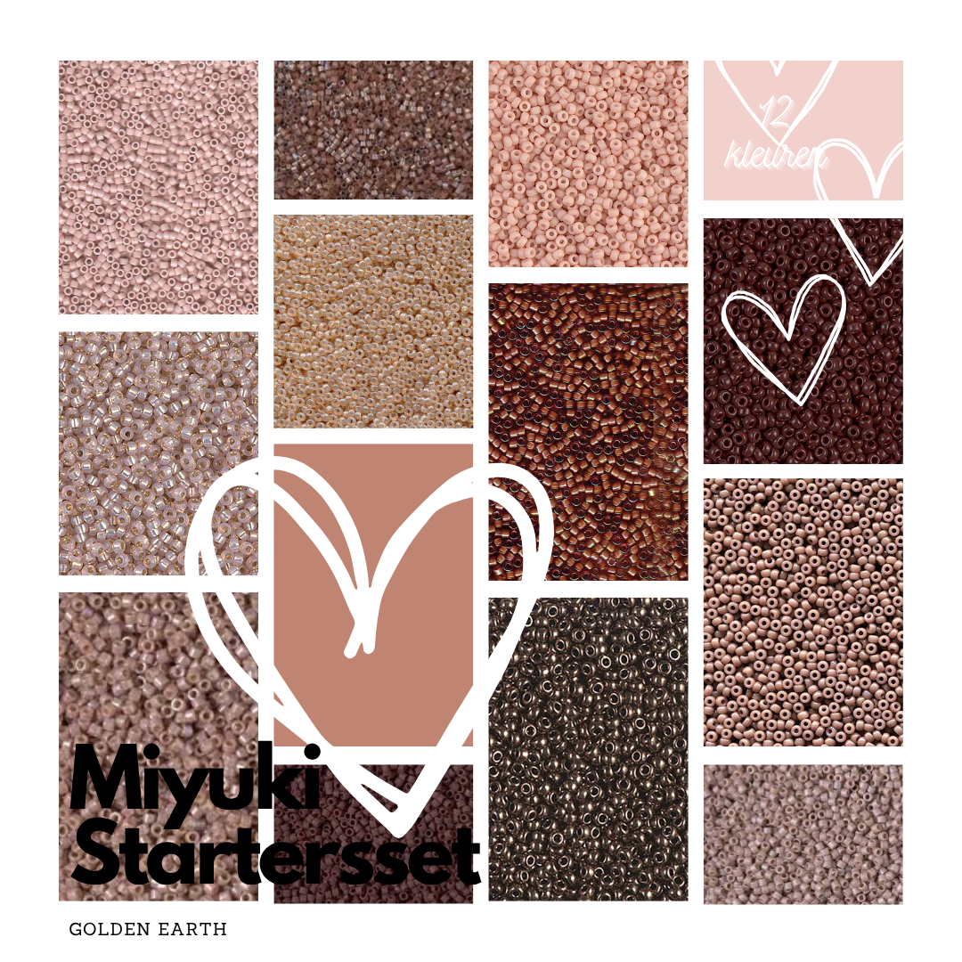 Starters set weven inclusief weefraam - Golden Earth-gereedschap-Kraaltjes van Renate