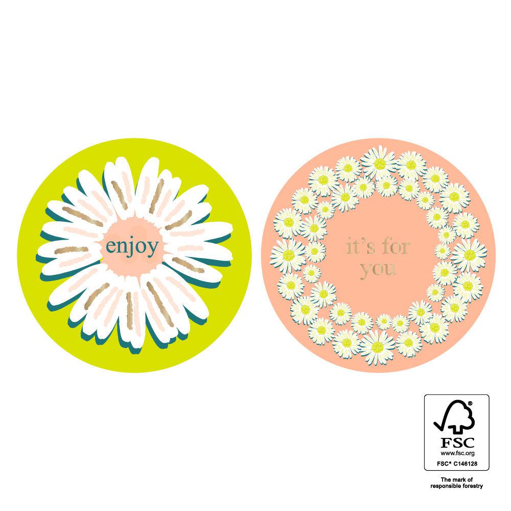 Stickers Duo - Daisy Gold - Orange / Yellow - 8 stuks-Gifts-Kraaltjes van Renate