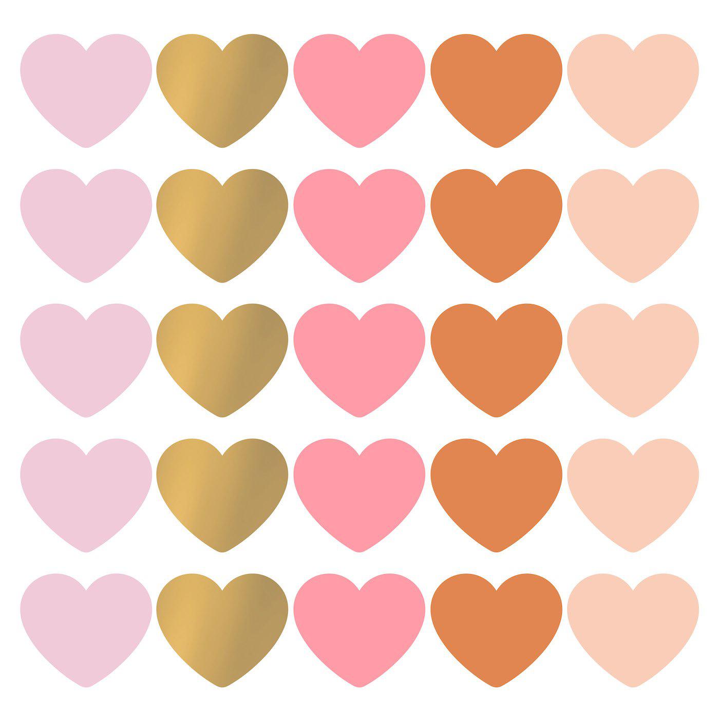Stickers Hearts multicolor 50mm - 10 stuks-Kraaltjes van Renate