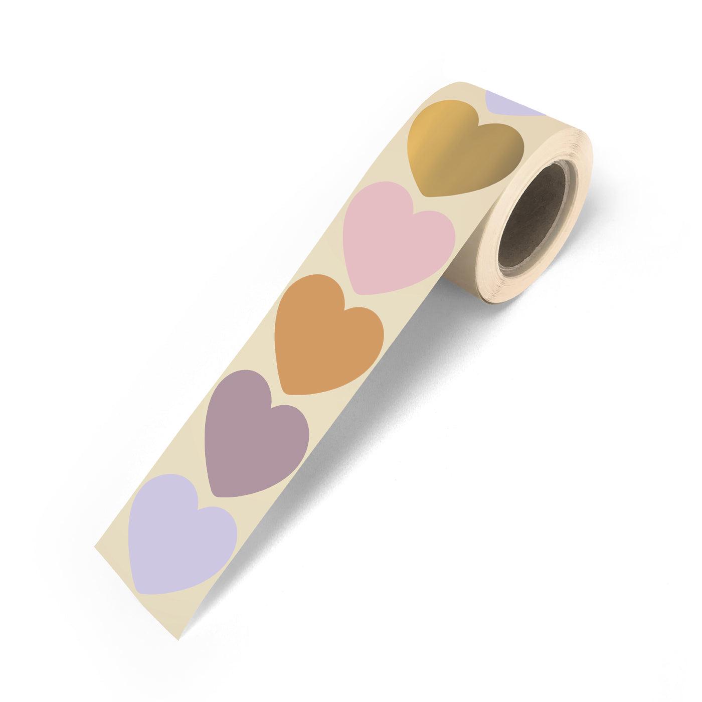 Stickers Hearts spring multicolor 50mm - 10 stuks-Gifts-Kraaltjes van Renate