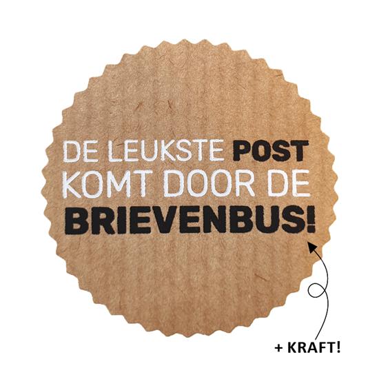 Stickers 'Leukste post' kraft 40mm - 10 stuks-Kraaltjes van Renate