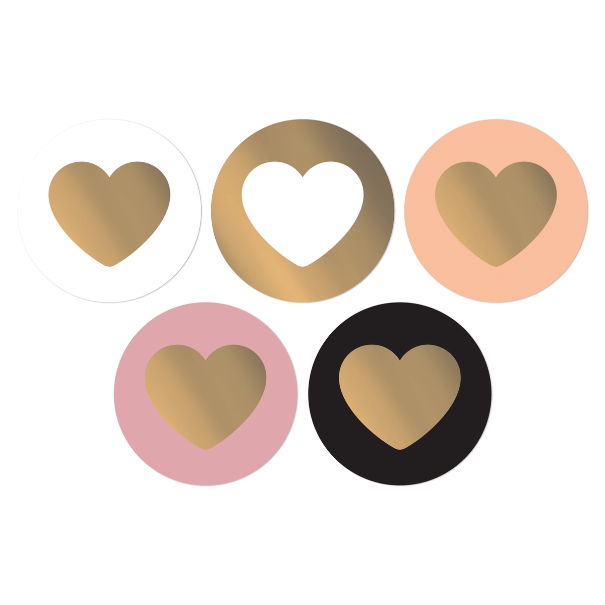 Stickers Lovely Hearts blush 50mm - 10 stuks-Kraaltjes van Renate