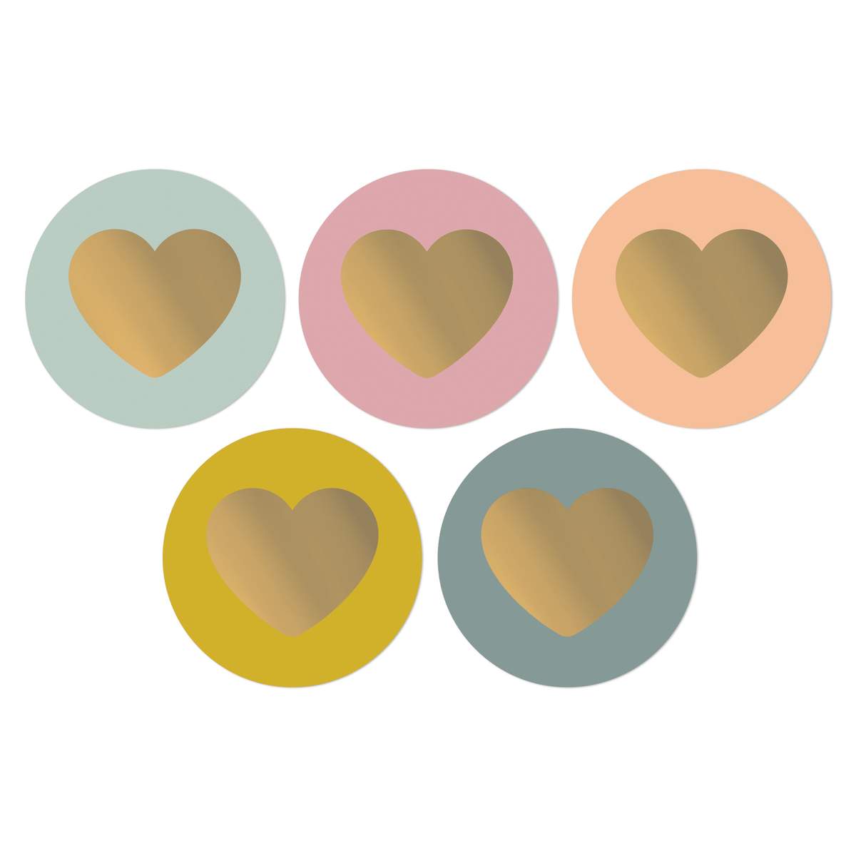 Stickers Lovely Hearts colorful 50mm - 10 stuks-Kraaltjes van Renate