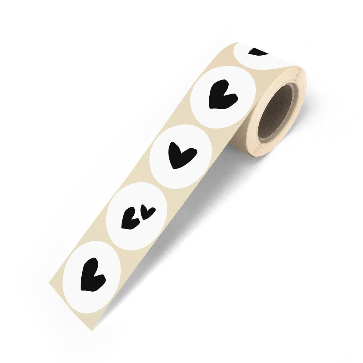 Stickers Solo Hearts wit-zwart 50mm - 10 stuks-Gifts-Kraaltjes van Renate