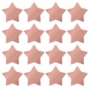 Stickers Stars Metallic rosegoud 50mm - 10 stuks-Kraaltjes van Renate