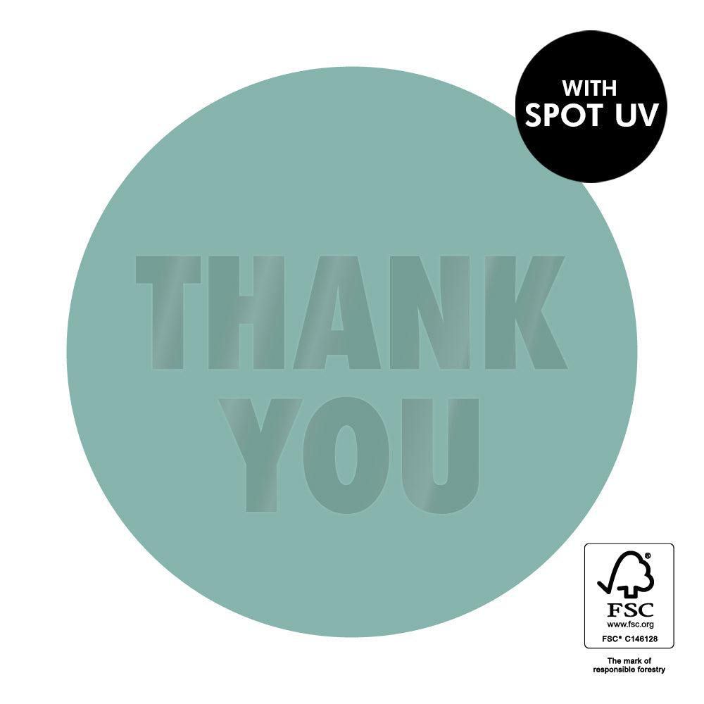 Stickers - 'Thank you' - Seagreen - 8 stuks-Gifts-Kraaltjes van Renate