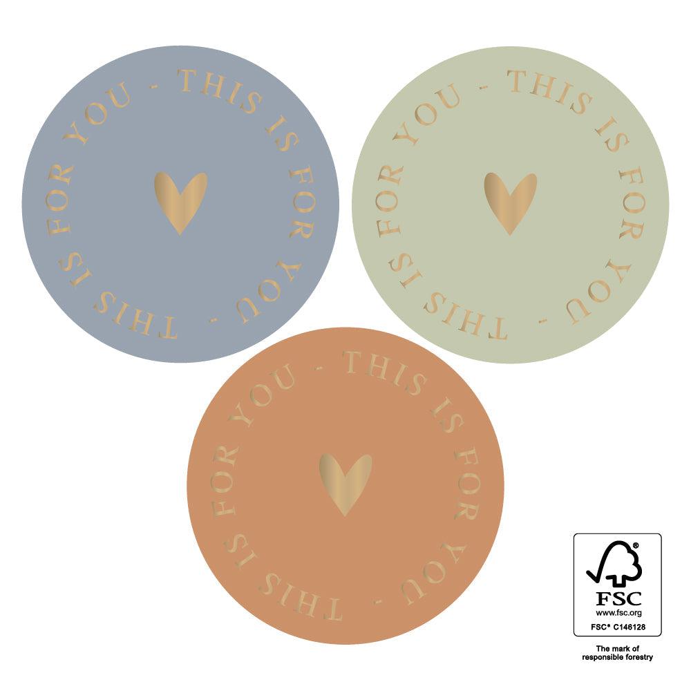 Stickers - This Is For You Gold Faded 55mm - 10 stuks-Gifts-Kraaltjes van Renate